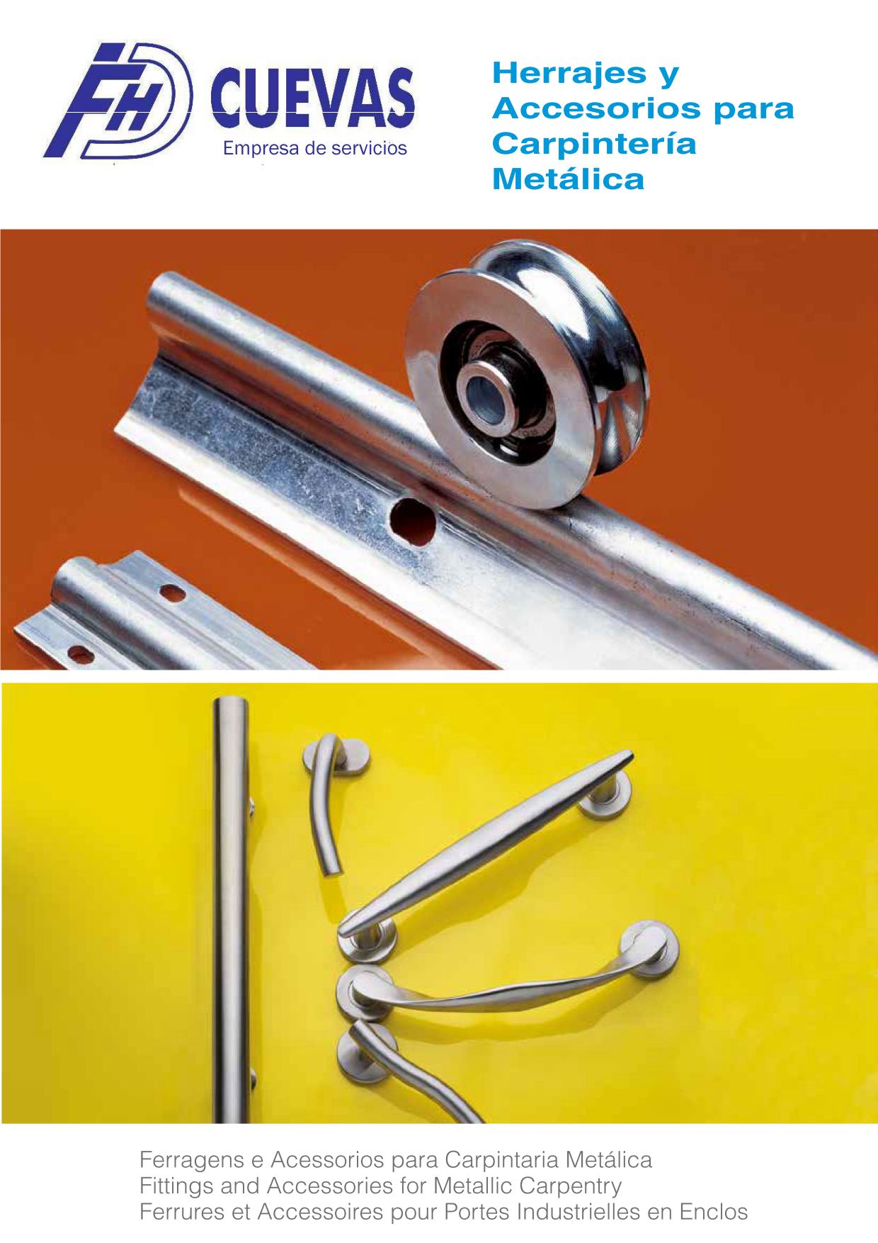 Herrajes, cerraduras y accesorios. Herrajes para puertas.