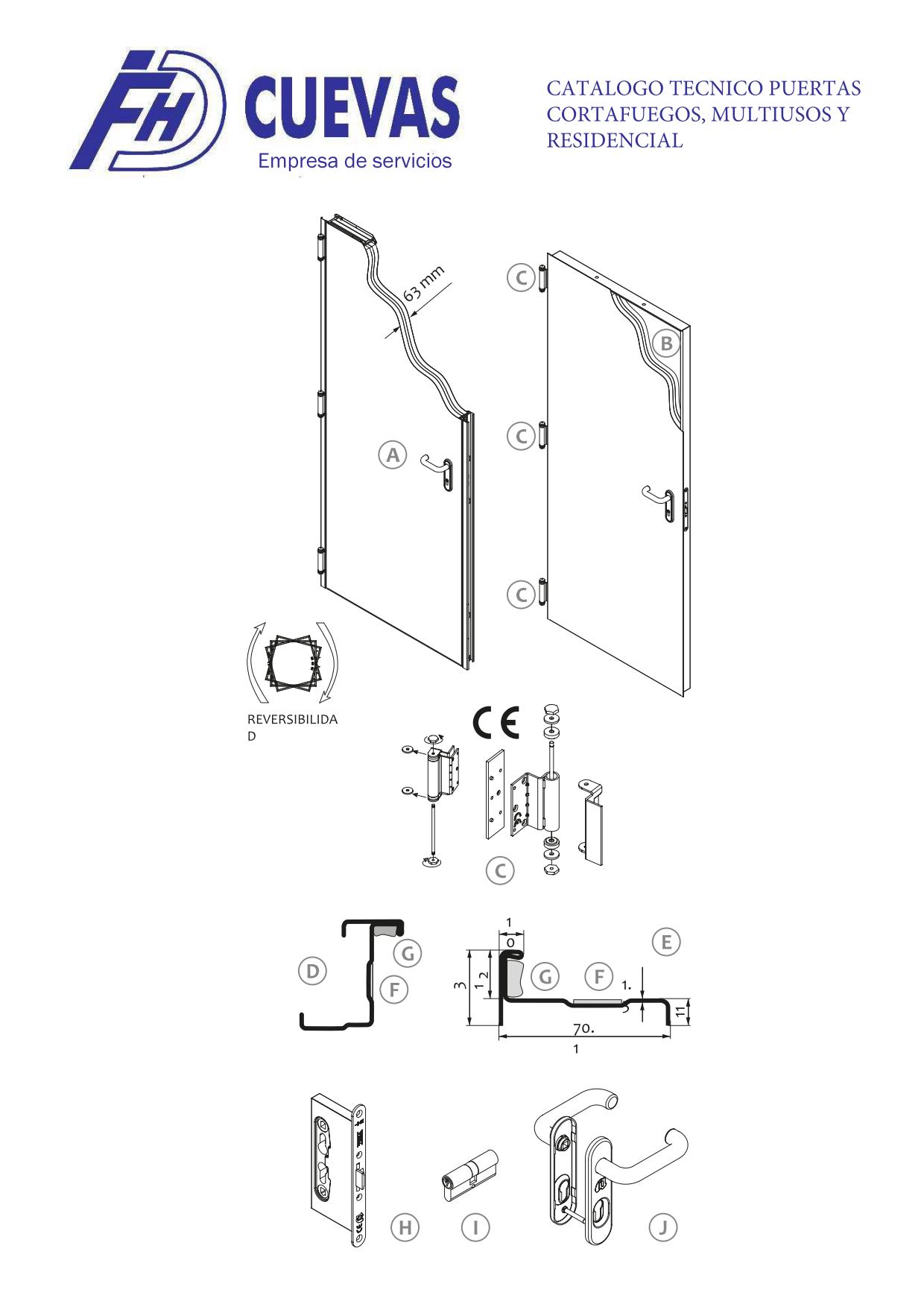 Puertas cortafuegos y metalicas. Catalogo técnico.