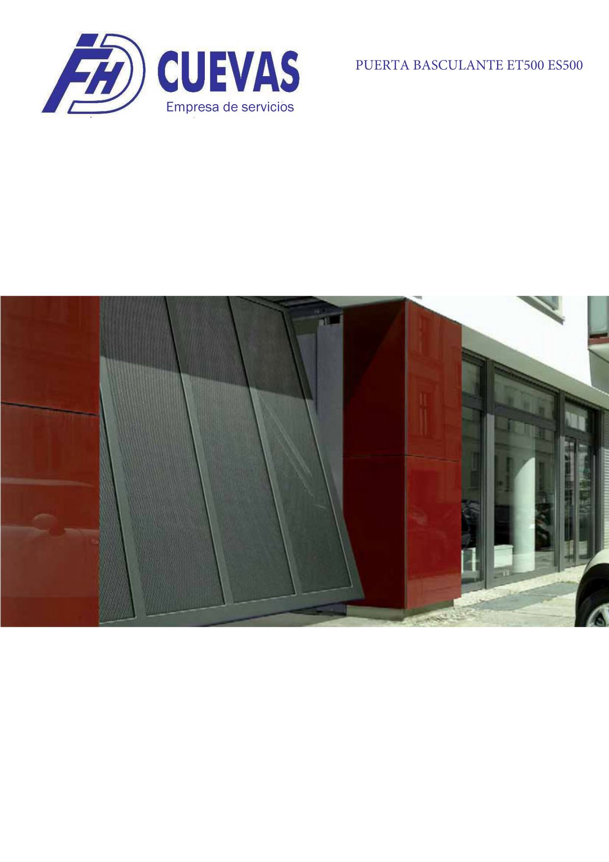Puertas vivienda. Basculante de garaje ET500 ES500.